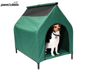 Paws & Claws 90x65x83cm Medium Elevated Pet House - Green/Black