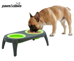 Paws & Claws Collapsible Double Pet Bowl