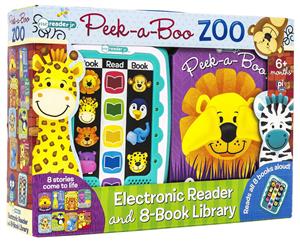 Peek-a-Boo Zoo Me Reader Jr Electronic Reader & 8-Book Library