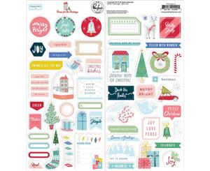 PinkFresh Studio - Cardstock Stickers - Home For The Holidays 42 pack