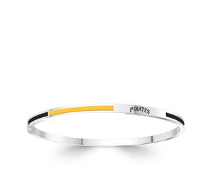 Pittsburgh Pirates Bangle Bracelet For Women In Sterling Silver Design by BIXLER - Sterling Silver