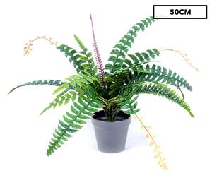 Plantasia 50cm Fern Artificial Pot Plant