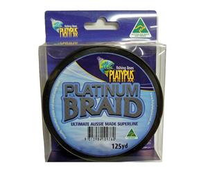 Platypus Platinum Australian Made Braid - 50lb - Grey - 125 Yd Spool