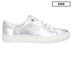 Polo Ralph Lauren Girls' Easten Shoe - Silver Metallic