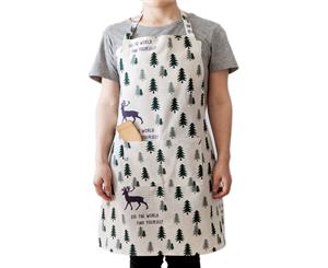 Printed Deer Kitchen Aprons for Women