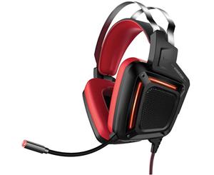 Promate KARMA.RED Dynamic Over-Ear Gaming Headset with Microphone. Zero Fatigue Ear-Cushions. Audio Cues are Converted in to Haptic Sensory Feed