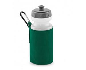 Quadra Water Bottle And Fabric Sleeve Holder (Pack Of 2) (Bottle Green) - BC4159