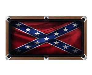 REBELS FLAG Custom Made Printed Pool Snooker Billiard Table Felt Cloth