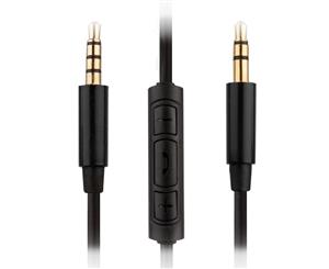 REYTID Replacement Cable Compatible with Skullcandy Crusher Headphones w/ In-Line Remote - Volume Control and Microphone - Black