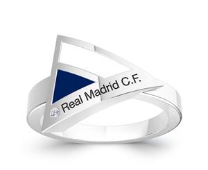 Real Madrid FC Diamond Ring For Women In Sterling Silver Design by BIXLER - Sterling Silver