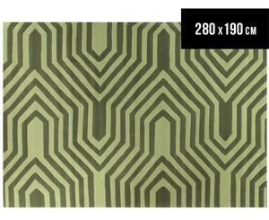 Rectangular Circuit Rug 280 x 190cm - Green