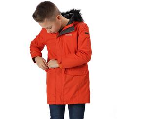 Regatta Boys Perry Waterproof Breathable Jacket Coat - Rusty Orange