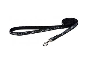 Rogz Fancy Lead Black Bones