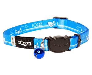 Rogz Kiddycat 11mm Safeloc Collar Royal Birds