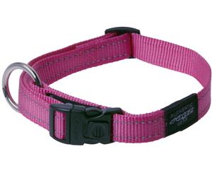 Rogz Utility Fanbelt Large Dog Collar Pink