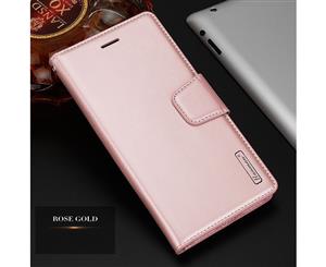 Rose Gold For Apple iPhone XR Luxury Hanman Leather Wallet Flip Case Cover