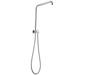 Round Chrome Shower Station without Shower Head and Handheld Shower