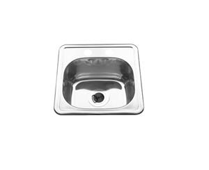 Round Corners Single Bowl Sink 385X385X140mm