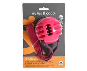 Rufus & Coco Treat Me Fly Dog Toy Pink