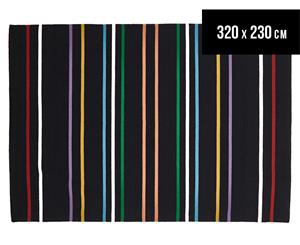 Rug Culture 320x230cm Scandi Stripe Flatweave Rug - Multi