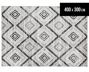 Rug Culture 400x300cm Metro Contemporary Rug - Grey/Charcoal