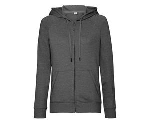 Russell Womens/Ladies Hd Zipped Hood Sweatshirt (Grey Marl) - RW6075