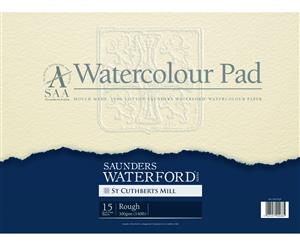 SAA Saunders Waterford Pad 300gsm 1/8 imperial (11x7.5" / 19x28cm) Rough