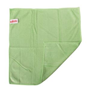 Sabco Professional Green Microfibre Millentex Cloths - 6 Pack