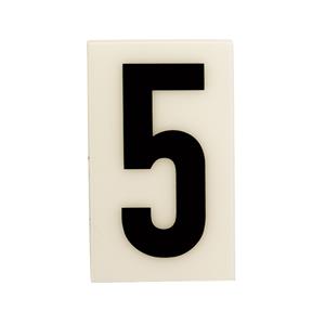 Sandleford 60 x 35mm 5 White Self Adhesive Numeral