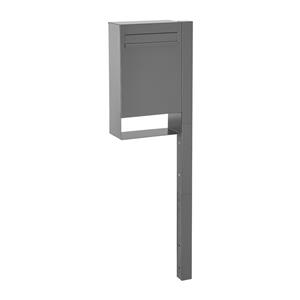 Sandleford Woodland Grey Metro Post Mount Letterbox With Post