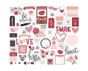 Simple Stories Kissing Booth Bits & Pieces Die-Cuts 66 pack