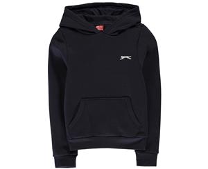 Slazenger Boys Fleece Hoody Hoodie Hooded Top Junior - Navy