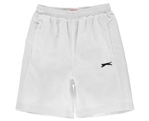 Slazenger Boys Woven Shorts Pants Bottoms Junior - White