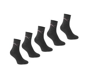 Slazenger Women 5 Pack Crew Socks Ladies - Dark Asst