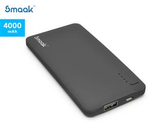 Smaak Foundation 4000mAh Li-Poly Portable Power Bank - Charcoal