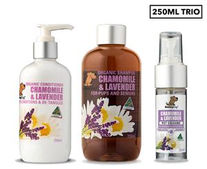 Smiley Dog Organic Chamomile & Lavender Trio Pack 250ml