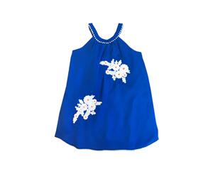 Sophie Catalou Girls' Voile Embroidered Dress