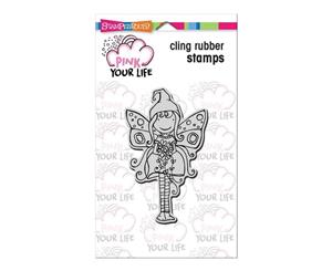 Stampendous Cling Stamp 4.5 inch X3 inch Whisper Maid