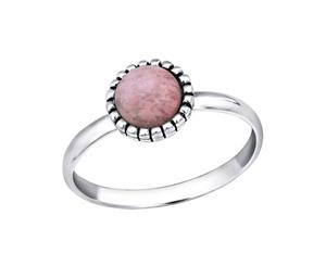 Sterling Silver Rhodonite Midi Ring