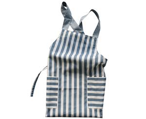 Stripe Kitchen Cooking Apron - Blue