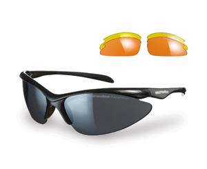 Sunwise Thirst Black Sunglasses for Smaller Faces with 3 Interchangeable Lenses