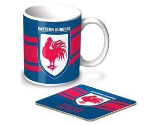 Sydney Roosters NRL Heritage Design Coffee Mug and Coaster Gift Set