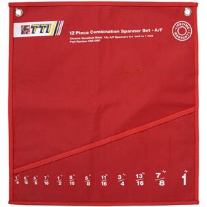 TTI 12 Piece AF Spanner Set Tool Wallet