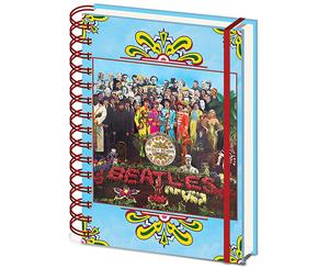 The Beatles Notebook Sgt Peppers Lonely Hearts Band Logo Official A5 Wiro - Multi