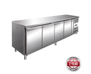 Thermaster Tropicalised 4 Door Gastronorm Bench Fridge - Silver