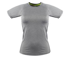 Tombo Teamsport Womens/Ladies Slim Fit Short Sleeve T-Shirt (Grey Marl / Grey) - RW4789