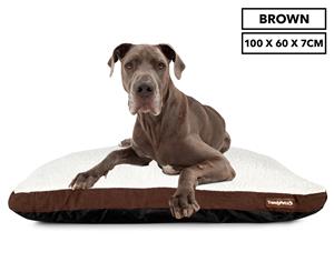 Trendy Pets 100x60x7cm Brown Super Soft Sherpa Pet Mattress