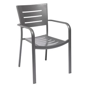 Tusk Living Aluminium Caf  Chair