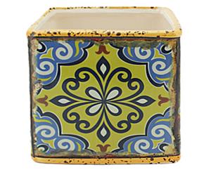 Type E - Turkish/Urban Inspired Ceramic Flower Pot 13.5x12.5cmH Square