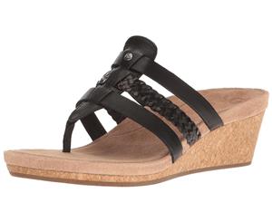 UGG Australia Womens Maddie Leather Open Toe Casual Platform Sandals